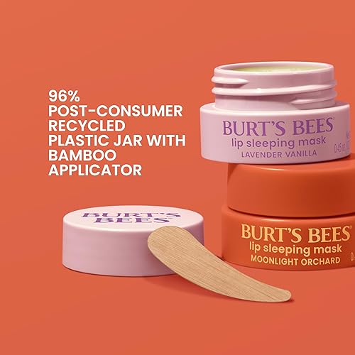 BURT S BEES MOONLIGHT ORCHARD LIP SLEEPING MASK WITH HYALURONIC ACID SQUALANE, 0.45 OZ