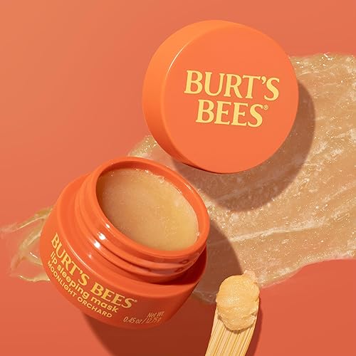 BURT S BEES MOONLIGHT ORCHARD LIP SLEEPING MASK WITH HYALURONIC ACID SQUALANE, 0.45 OZ