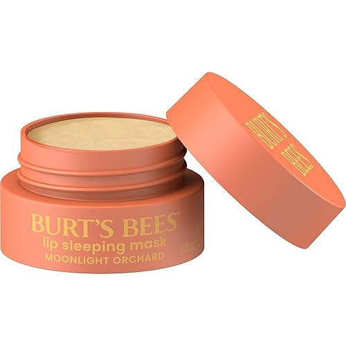 BURT S BEES MOONLIGHT ORCHARD LIP SLEEPING MASK WITH HYALURONIC ACID SQUALANE, 0.45 OZ