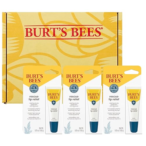 BURTS BEES LIP BALM 3-PACK MOISTURIZING SHEA BUTTER ECHINACEA, DRY LIP RELIEF GIFT
