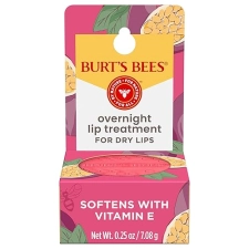 BURTS BEES OVERNIGHT LIP MASK 0.25 OZ HYDRATING, EXFOLIATING, CERAMIDE, PASSIONFRUIT SCENT