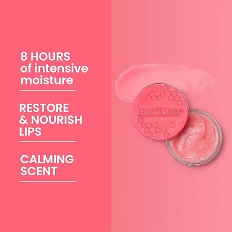 BURTS BEES OVERNIGHT LIP MASK 0.25 OZ HYDRATING, EXFOLIATING, CERAMIDE, PASSIONFRUIT SCENT