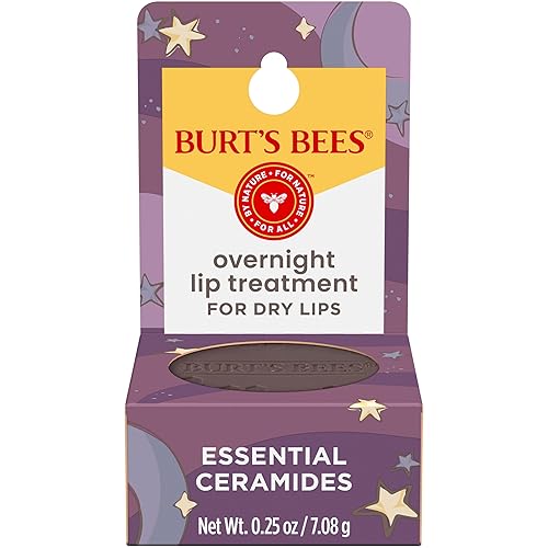 BURTS BEES OVERNIGHT LIP TREATMENT 0.25OZ MOISTURIZING, RESTORATIVE WITH VITAMIN E CERAMIDES