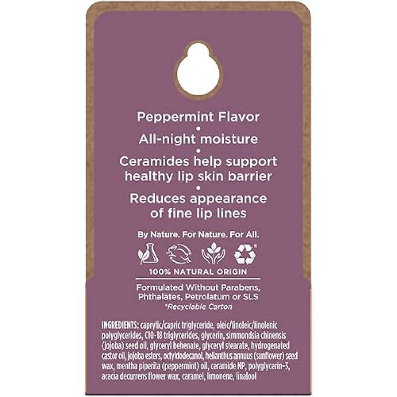 BURTS BEES OVERNIGHT LIP TREATMENT 0.25OZ MOISTURIZING, RESTORATIVE WITH VITAMIN E CERAMIDES