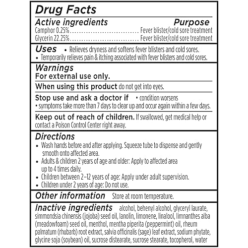 BURTS BEES COLD SORE TREATMENT MEDICATED LIP BALM WITH MENTHOL EUCALYPTUS, 2-PACK
