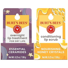BURTS BEES LIP SCRUB OVERNIGHT TREATMENT WITH CERAMIDES EXFOLIATE HYDRATE LIPS, 2 X 0.25 OZ