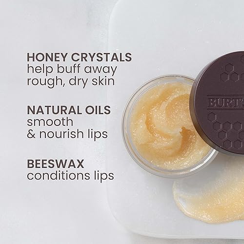 BURTS BEES LIP SCRUB OVERNIGHT TREATMENT WITH CERAMIDES EXFOLIATE HYDRATE LIPS, 2 X 0.25 OZ