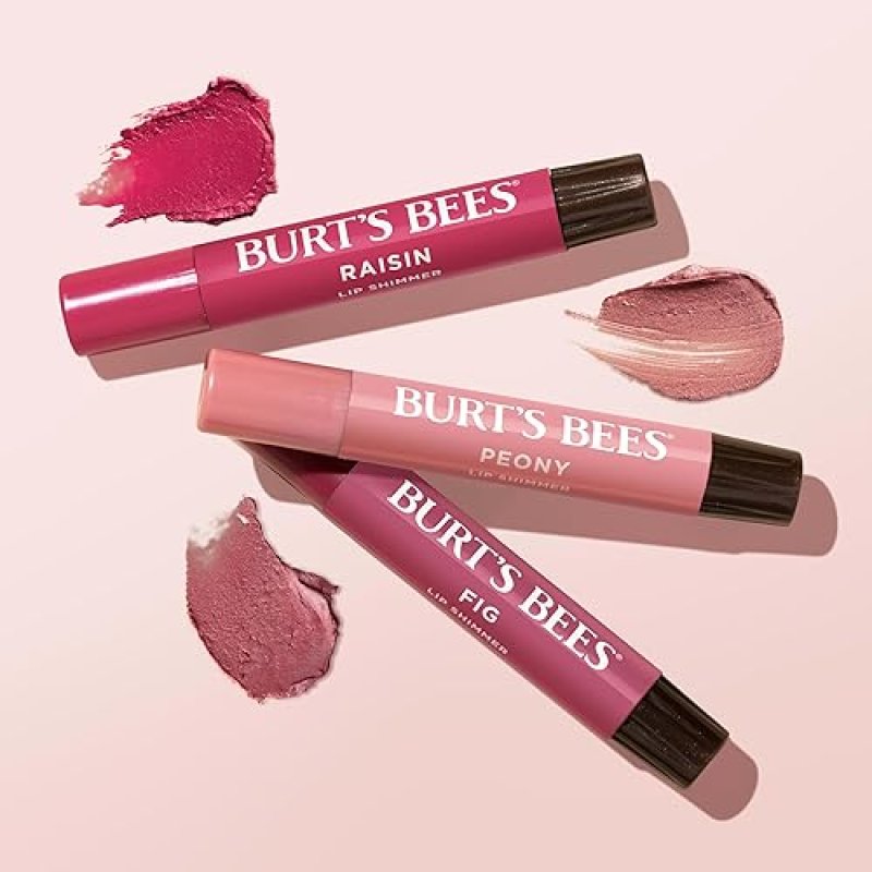 BURTS BEES NUDE LIP SHIMMER TRIO MOISTURIZING TINTED BALM, NATURAL GLOW, 3 X 0.09 OZ