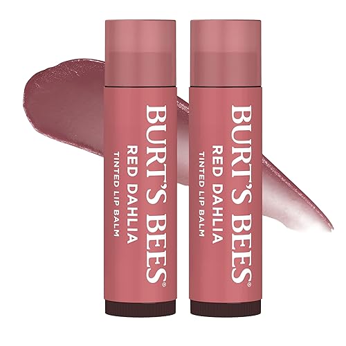 BURTS BEES 2-PACK LIP TINT BALM RED DAHLIA - HYDRATING, LONG-LASTING, NATURAL FINISH