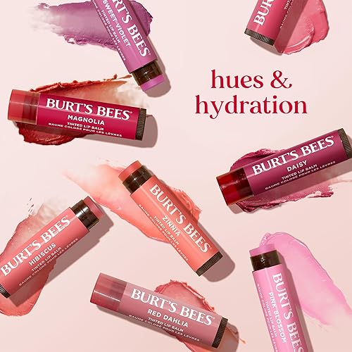 BURTS BEES 2-PACK LIP TINT BALM RED DAHLIA - HYDRATING, LONG-LASTING, NATURAL FINISH