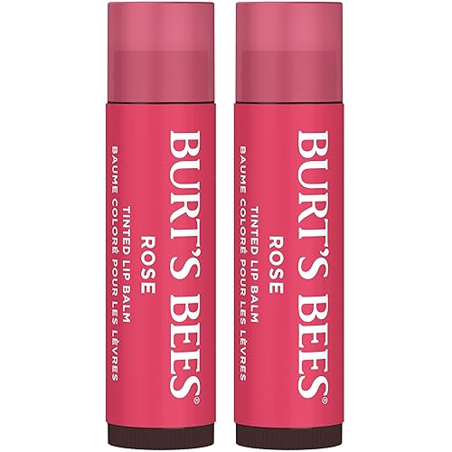 BURTS BEES PETAL ROSE LIP TINT BALM 2-PACK LONG-LASTING HYDRATING TINTED LIP BALM DUO