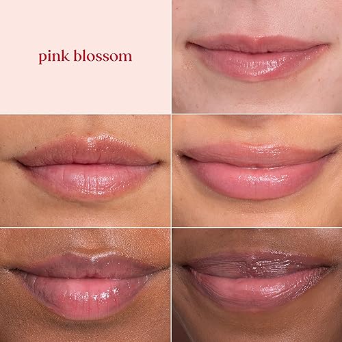 BURTS BEES PINK BLOSSOM TINTED LIP BALM 8-HOUR MOISTURE, NATURAL SHEA BUTTER, 0.15 OZ