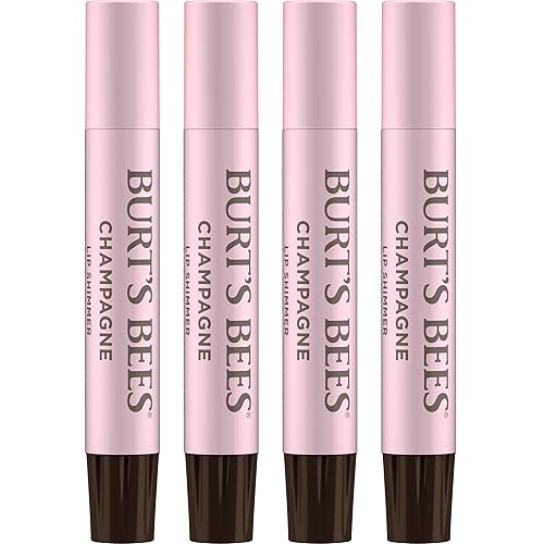 BURTS BEES SHIMMER LIP TINT 4-PACK MOISTURIZING TINTED BALM, NATURAL GLOW HYDRATION