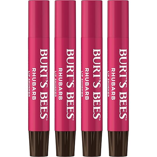 BURTS BEES SHIMMER LIP TINT SET, TINTED LIP BALM STICK, MOISTURIZING FOR ALL DAY HYDRATION WITH NATU