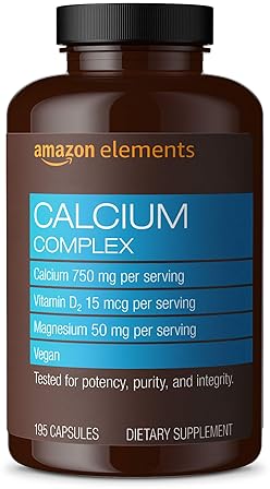 AMAZON ELEMENTS CALCIUM COMPLEX, 195 CAPSULES