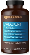 AMAZON ELEMENTS CALCIUM COMPLEX, 195 CAPSULES