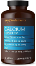 AMAZON ELEMENTS CALCIUM COMPLEX, 195 CAPSULES