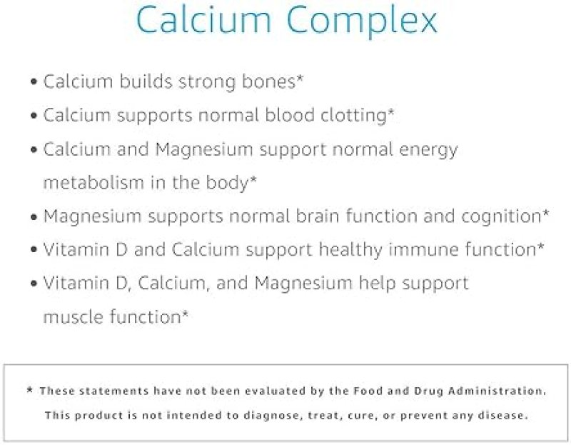 AMAZON ELEMENTS CALCIUM COMPLEX, 195 CAPSULES