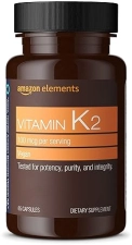 AMAZON ELEMENTS VITAMIN K₂ 100 MCG, 65 CAPSULES