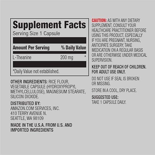 AMAZON ELEMENTS THEANINE 200MG 60 CAPSULES