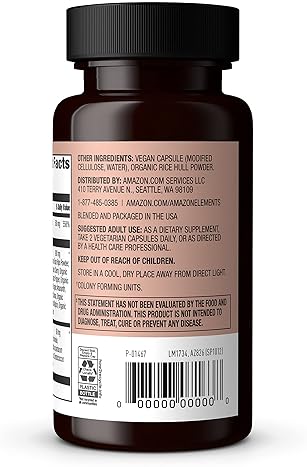 AMAZON ELEMENTS - WHOLE FOOD VITAMIN C, 95 WHOLE FOOD SOURCE, DIETARY AND OTHER INGREDIENTS DERIVED