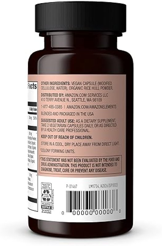 AMAZON ELEMENTS - WHOLE FOOD VITAMIN C, 95 WHOLE FOOD SOURCE, DIETARY AND OTHER INGREDIENTS DERIVED