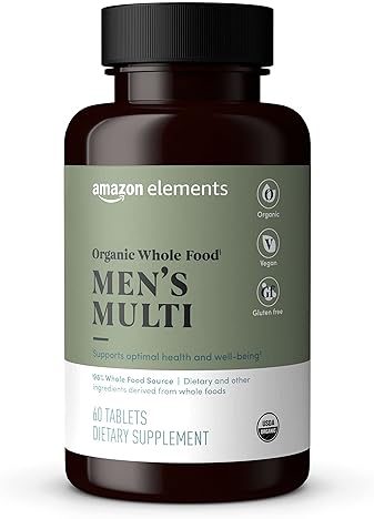 AMAZON ELEMENTS ORGANIC WHOLE FOOD MENS MULTI, 60 TABLETS