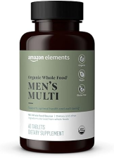 AMAZON ELEMENTS ORGANIC WHOLE FOOD MENS MULTI, 60 TABLETS