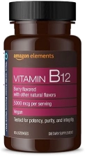 AMAZON ELEMENTS VITAMIN B12 METHYLCOBALAMIN 5000 MCG - NORMAL ENERGY PRODUCTION AND METABOLISM, IMMU