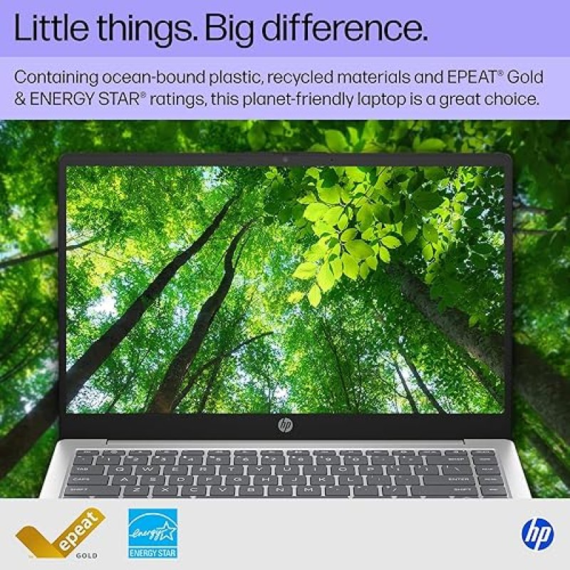 HP 14 INCH LAPTOP, HD TOUCHSCREEN DISPLAY, AMD RYZEN 5 7520U, 8 GB RAM, 512 GB SSD, AMD RADEON GRAPH