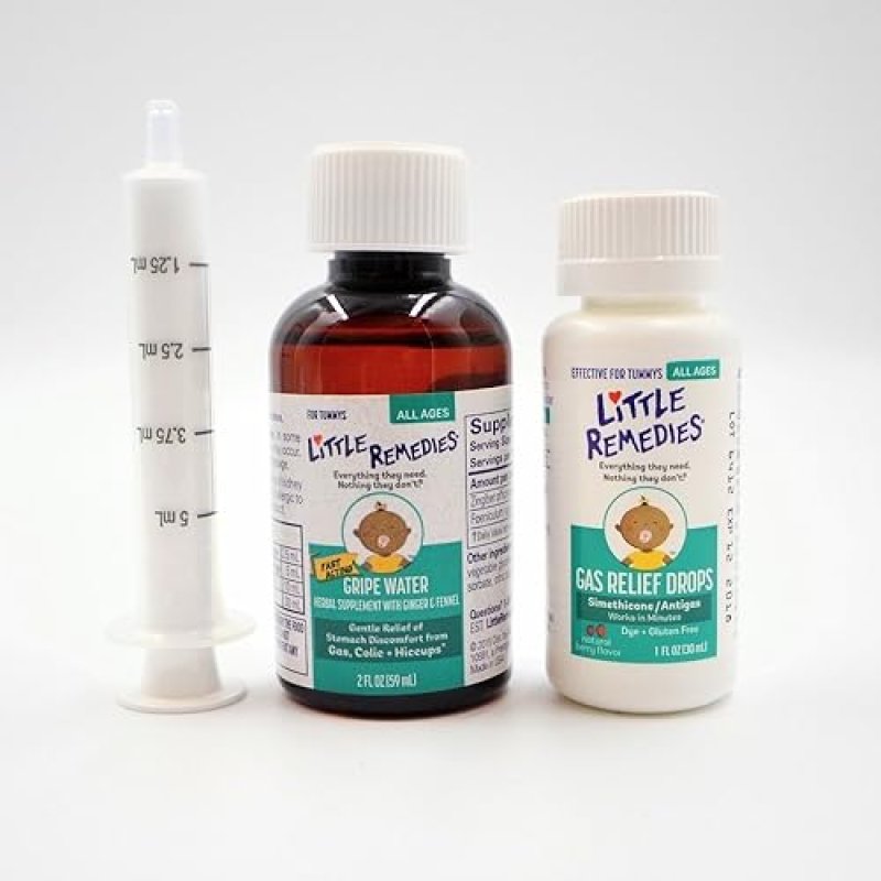 LITTLE REMEDIES NEWBORN ESSENTIALS KIT WITH SALINE SPRAY, DIAPER CREAM, GAS DROPS GRIPE WATER