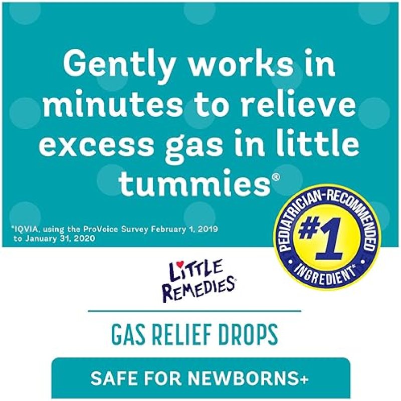 LITTLE REMEDIES NEWBORN GAS RELIEF DROPS, NATURAL BERRY FLAVOR, NO ARTIFICIAL DYES, 1 FL OZ