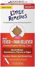 LITTLE REMEDIES INFANT FEVER PAIN RELIEF WITH ACETAMINOPHEN, BERRY FLAVOR, 2 FL OZ