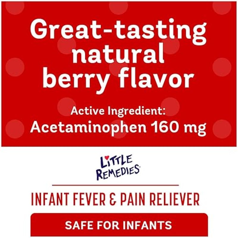 LITTLE REMEDIES INFANT FEVER PAIN RELIEF WITH ACETAMINOPHEN, BERRY FLAVOR, 2 FL OZ