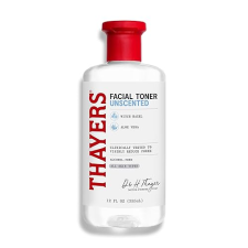 THAYERS ALCOHOL-FREE UNSCENTED WITCH HAZEL TONER WITH ALOE VERA, HYDRATING, VEGAN, 12 OZ
