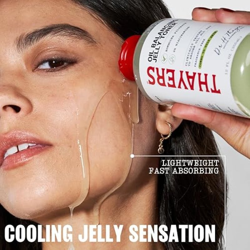 THAYERS OIL BALANCING COOLING JELLY TONER FOR OILY SKIN, PORE-REDUCING, HYDRATING 12OZ
