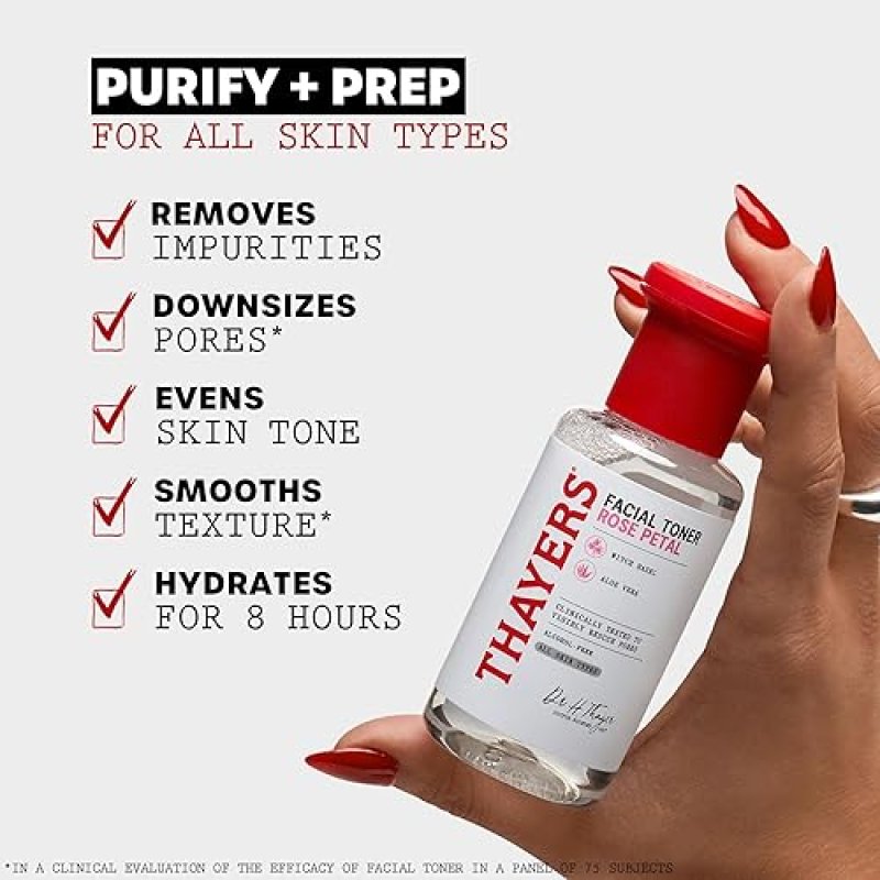 THAYERS ALCOHOL-FREE ROSE PETAL WITCH HAZEL TONER 3OZ SOOTHING, HYDRATING, GLOWING SKIN