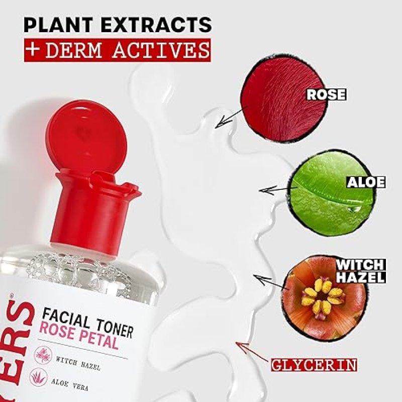 THAYERS ALCOHOL-FREE ROSE PETAL WITCH HAZEL TONER 3OZ SOOTHING, HYDRATING, GLOWING SKIN