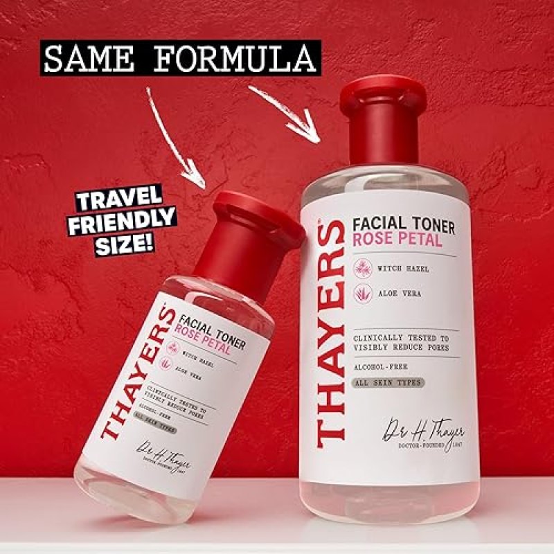 THAYERS ALCOHOL-FREE ROSE PETAL WITCH HAZEL TONER 3OZ SOOTHING, HYDRATING, GLOWING SKIN