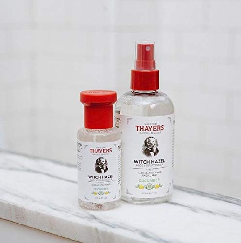 THAYERS ALCOHOL-FREE WITCH HAZEL FACIAL TONER WITH ALOE VERA CUCUMBER, 3 OZ TRIAL SIZE
