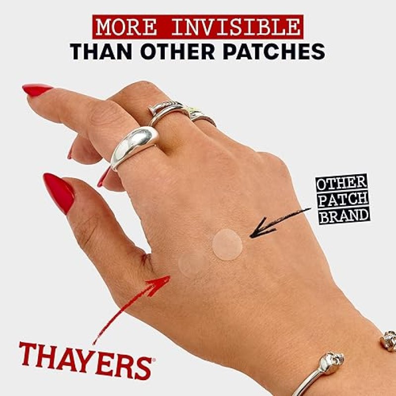 THAYERS INVISIBLE HYDROCOLLOID ACNE PIMPLE PATCHES, ULTRA-THIN, 22-PACK FOR BLEMISH RELIEF
