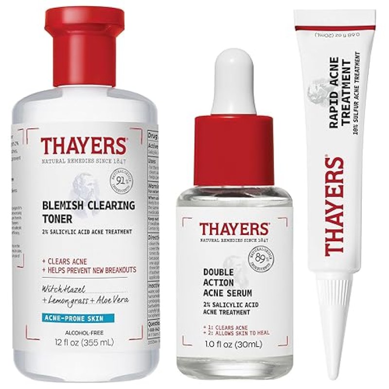 THAYERS 2 SALICYLIC ACID TONER SERUM 10 SULFUR ACNE TREATMENT SOOTHING, CLEAR SKIN