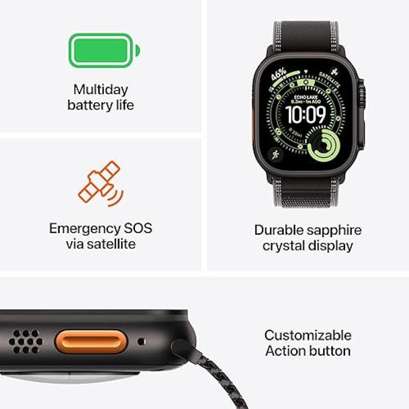 APPLE WATCH ULTRA 3 GPS CELLULAR 49MM TITANIUM CASE BLUE OCEAN BAND MULTISPORT SMARTWATCH