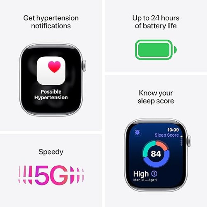 APPLE WATCH SERIES 11 GPS CELLULAR 46MM SLATE TITANIUM BLACK SPORT BAND FITNESS TRACKER