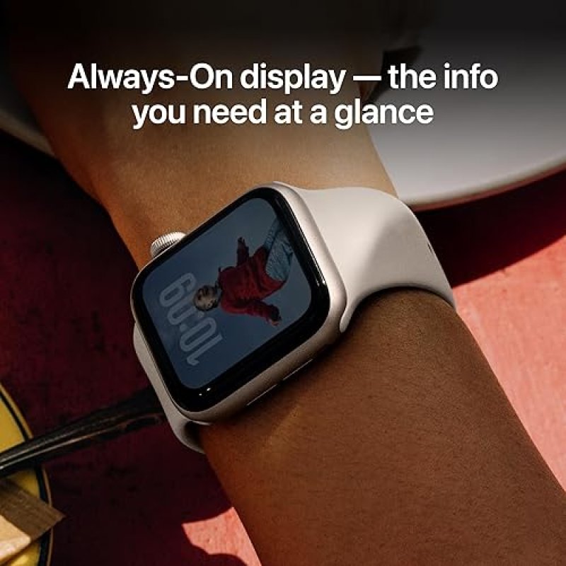 APPLE WATCH SE 3 GPS 44MM MIDNIGHT ALUMINUM CASE SPORT BAND, FITNESS TRACKER, HEART RATE