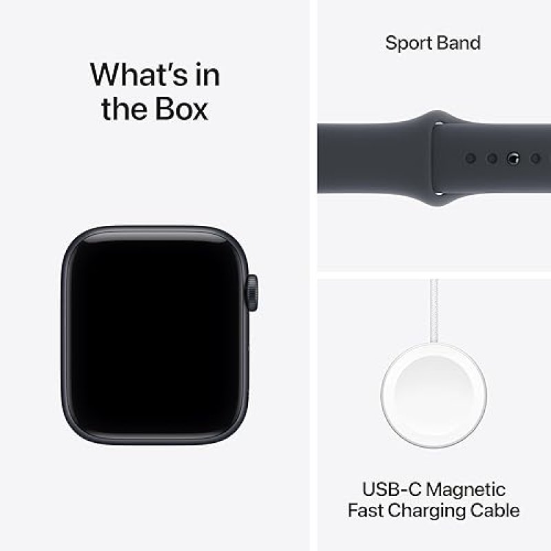 APPLE WATCH SE 3 GPS 44MM MIDNIGHT ALUMINUM CASE SPORT BAND, FITNESS TRACKER, HEART RATE
