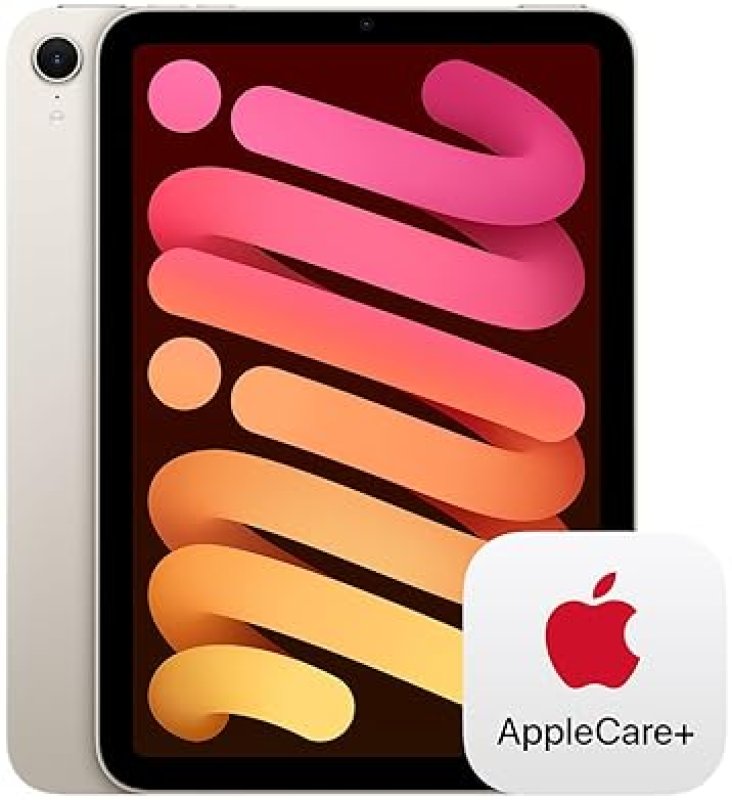 APPLE IPAD MINI A17 PRO 8.3 RETINA 128GB WI-FI 6E 12MP CAMERA TOUCH ID APPLECARE STARLIGHT