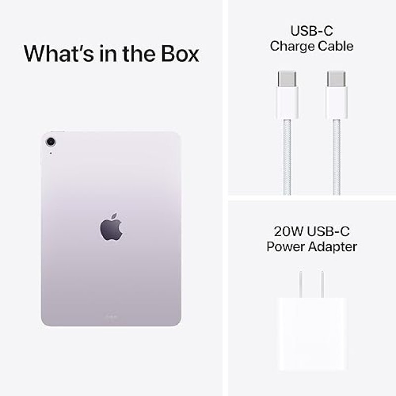 APPLE IPAD AIR 11 M3 CHIP 128GB PURPLE WI-FI 6E TOUCH ID 12MP CAMERA 2-YEAR APPLECARE