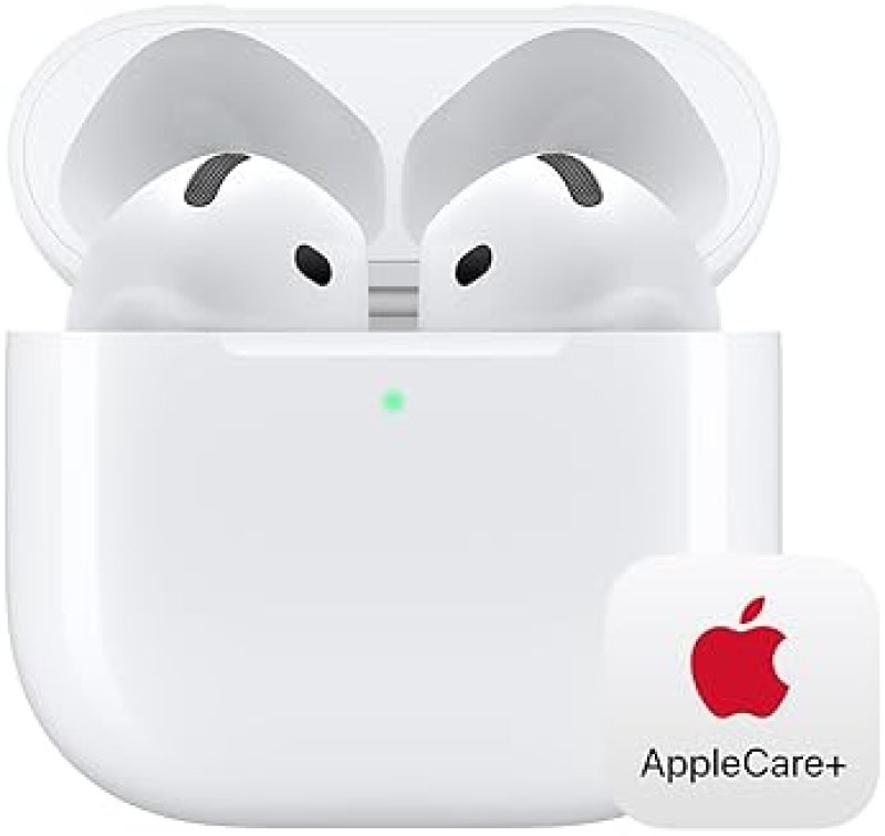APPLE AIRPODS 4 WIRELESS EARBUDS WITH ANC, ADAPTIVE AUDIO, SPATIAL AUDIO USB-C CASE APPLECARE