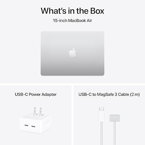 APPLE MACBOOK AIR 15 2025 M4 CHIP, 16GB RAM, 512GB SSD, TOUCH ID, SILVER APPLECARE 3Y